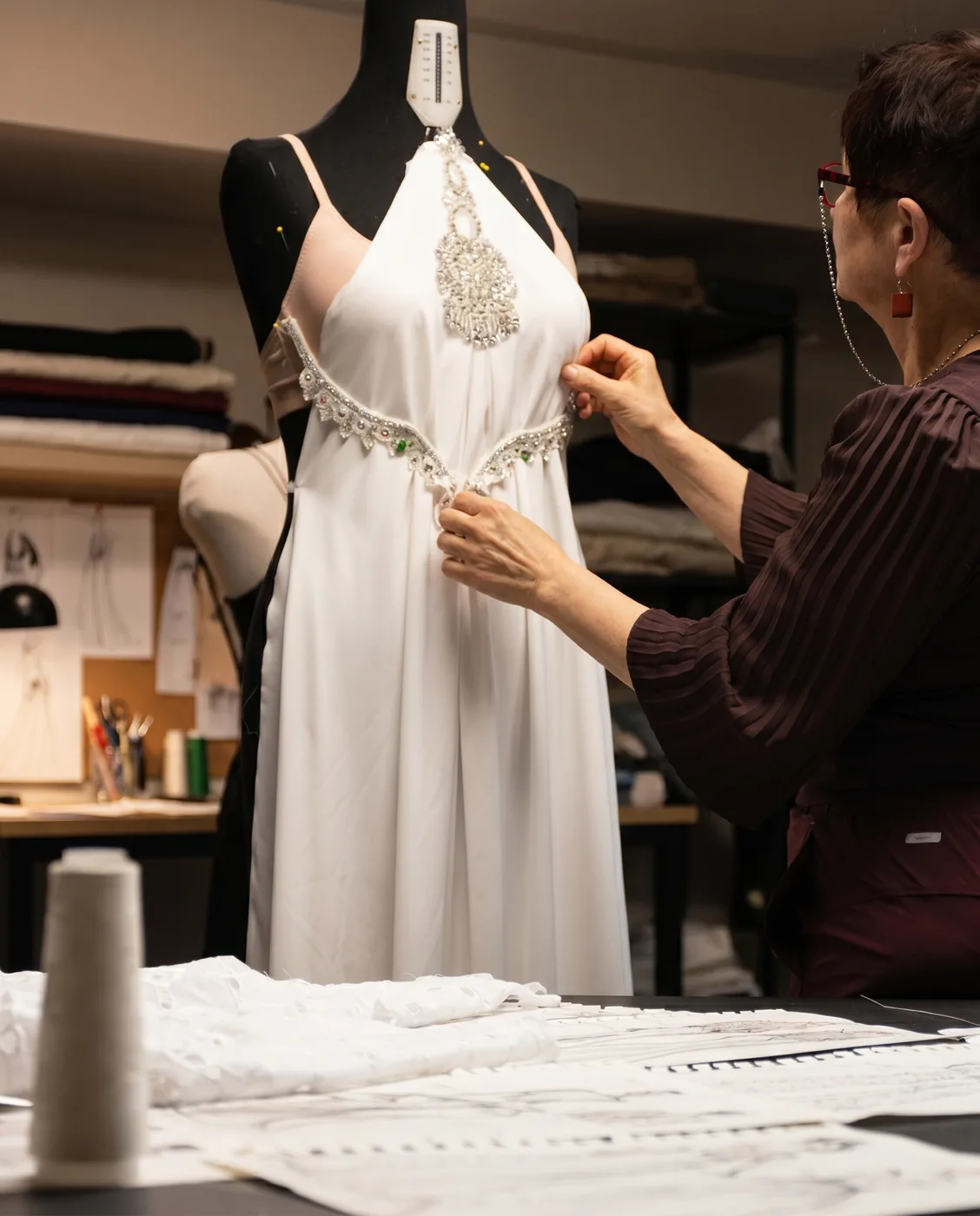 Beaded at the Neckline