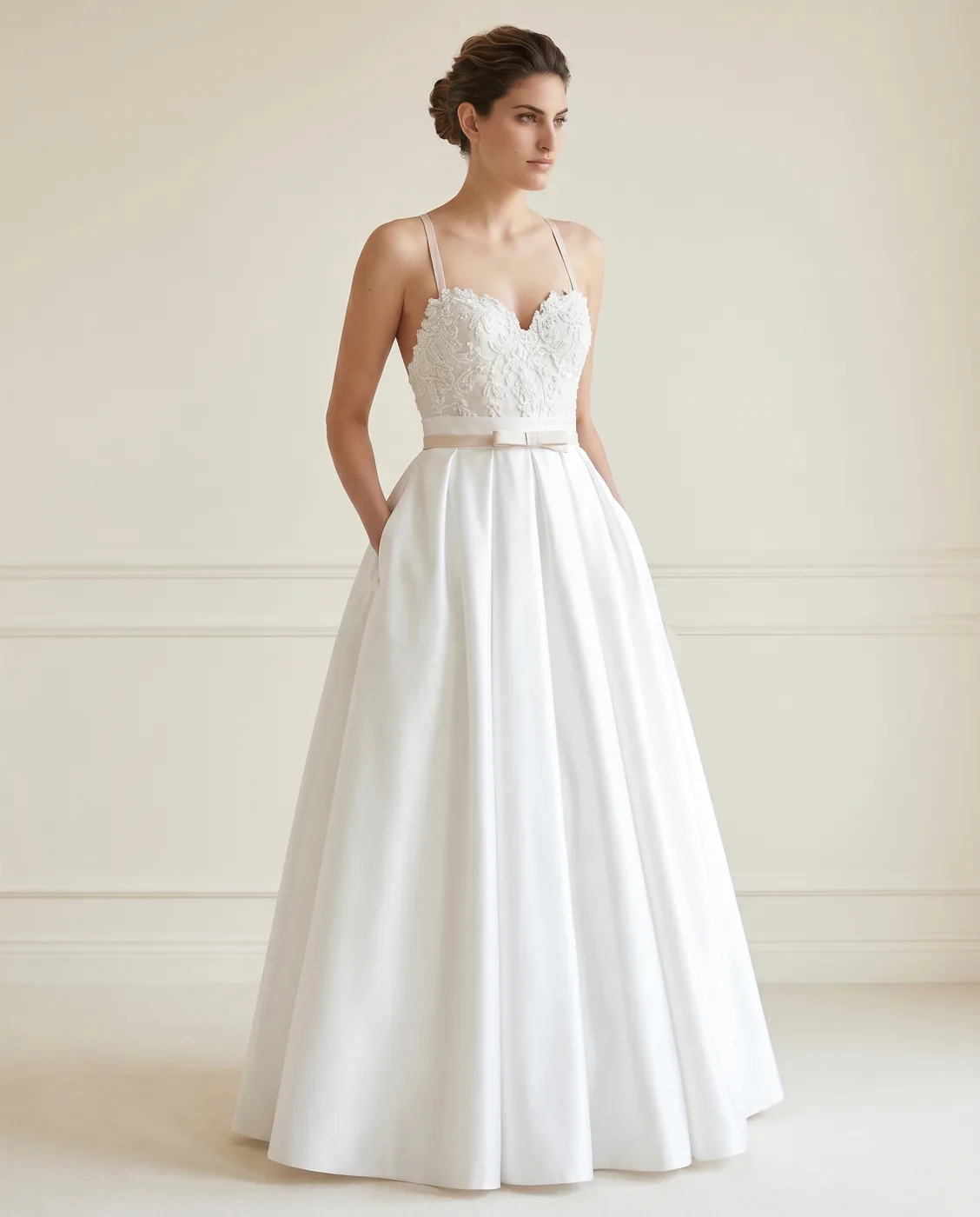 Blush Beaded Lace Bodice