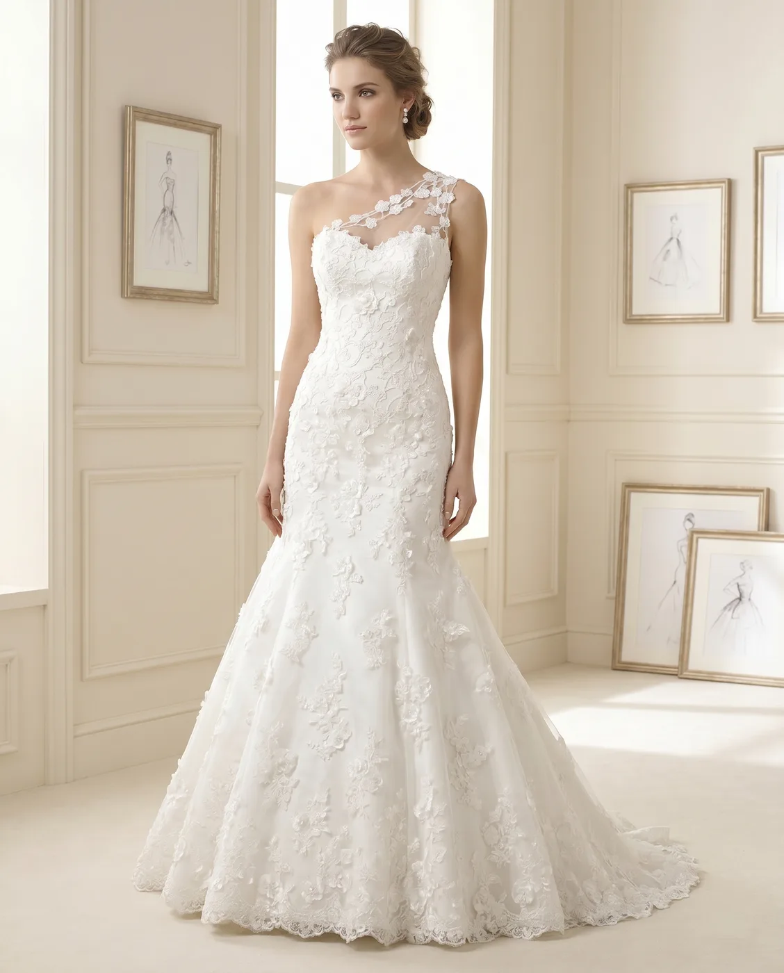 3D Floral Lace Fit-and-Flare