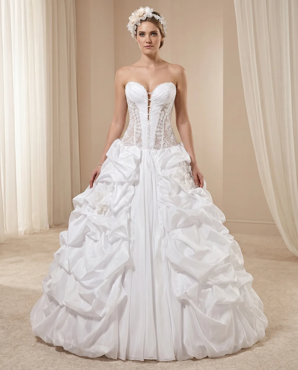 Lace Corset Pick-Up Ballgown