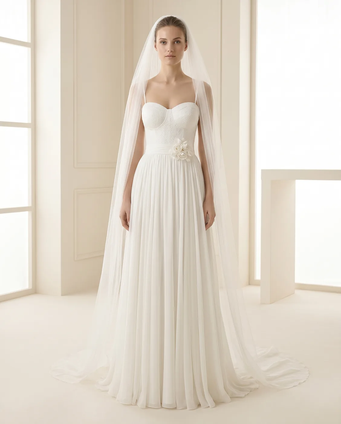 Ivory Empire Rosette Chiffon