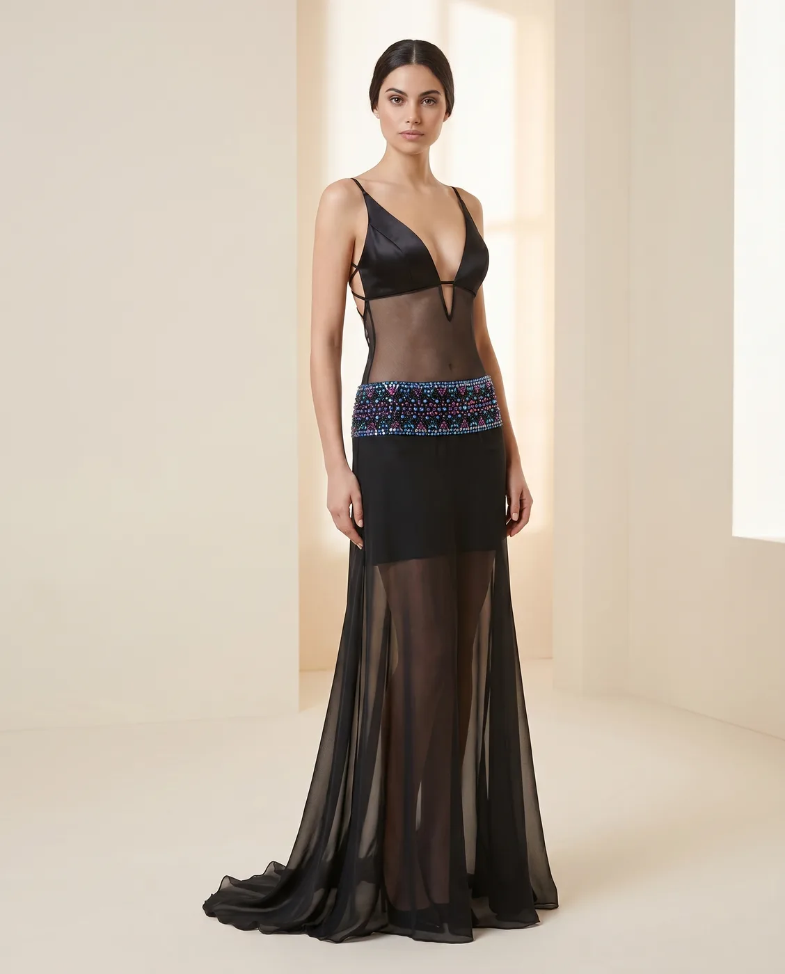 Beaded Hip Sheer Column
